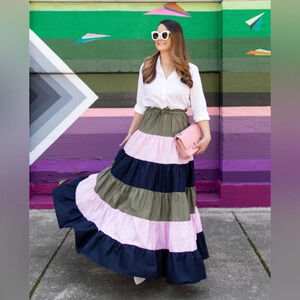 Anthropologie x Hutch Penelope Tiered Maxi Skirt